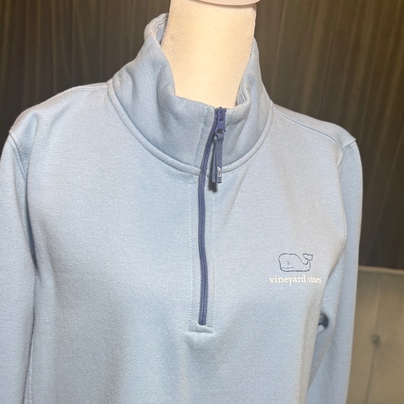 Vineyard Vines Light Blue Quarter-Zip Sweatshirt - Picture 7 of 7